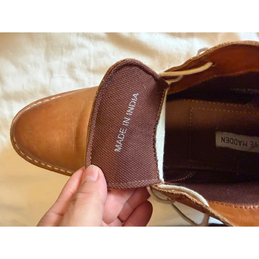 Steve Madden Hestonn 217 Tan Leather Chukka Boots Mens 11.5 Ankle Desert Boots